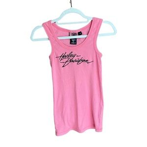 Bright pink Harley Davidson tank top